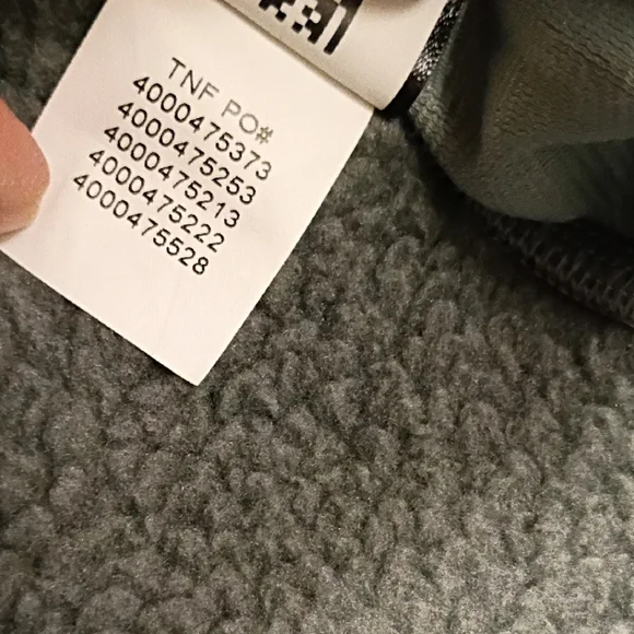 The North Face Fleece Jacket Men's XL Gray Full Zip Front Attached Hood - Picture 5 of 5